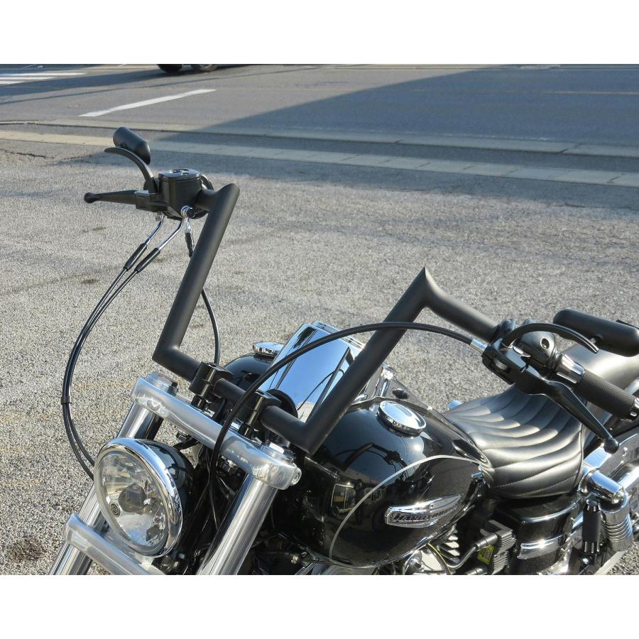 スポーツスター XL ソフテイル ダイナ ツーリング V-ROD EVO TC BT 10in リーパーエイプハンガー ブラック_3