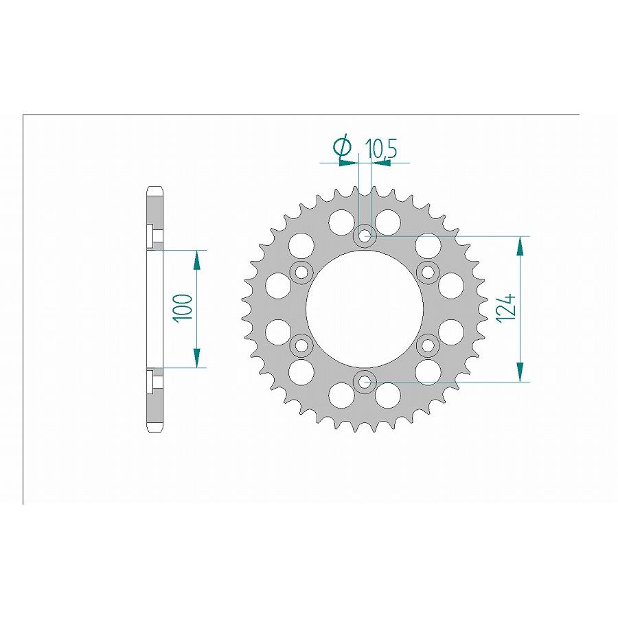 アファム Rスプロケット 520-41 600 MONSTER 99-02/900 93-99/907 PASO