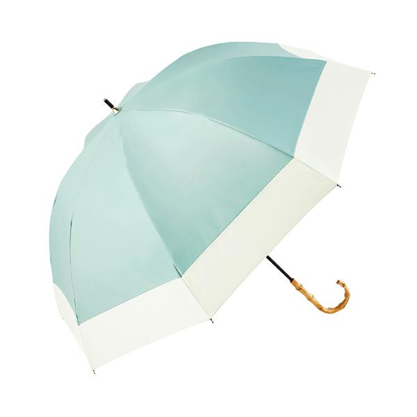 ビコーズ because 長傘 日傘 雨傘 傘 バンブーハンドル バイカラーラージ 晴雨兼用 完全遮光 B-937249 | KIZAWA | 06