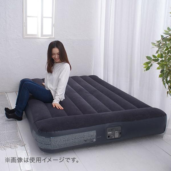 INTEX 正規販売店 インテックス エアーベッド ダブル 電動 64147 FULL ピローレストクラシック エアーマット ベッド 寝具 ...