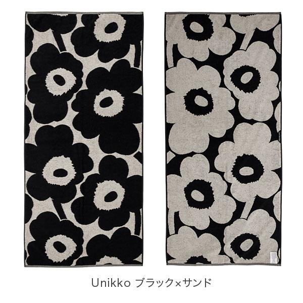 【未使用】marimekko バスタオル 黒48×95㎝ marimekko（マリメッコ） 【並行輸入品】 在庫限り バスタオル