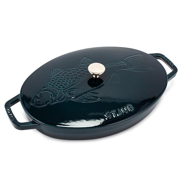 ストウブ Staub オーバルホットプレート 32cm フィッシュシグネチャー