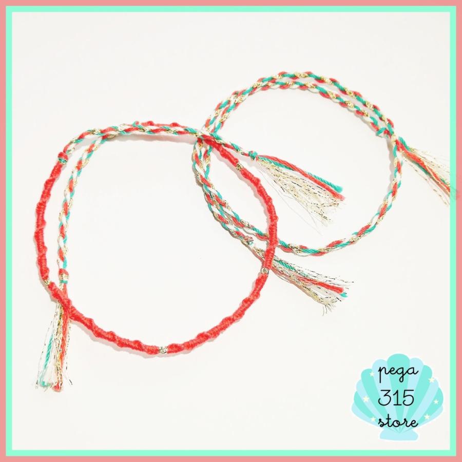 有名な アンクレット ミサンガ 足首 2本セット ターコイズピンクフラミンゴ ラメ Anklet104 送料無料