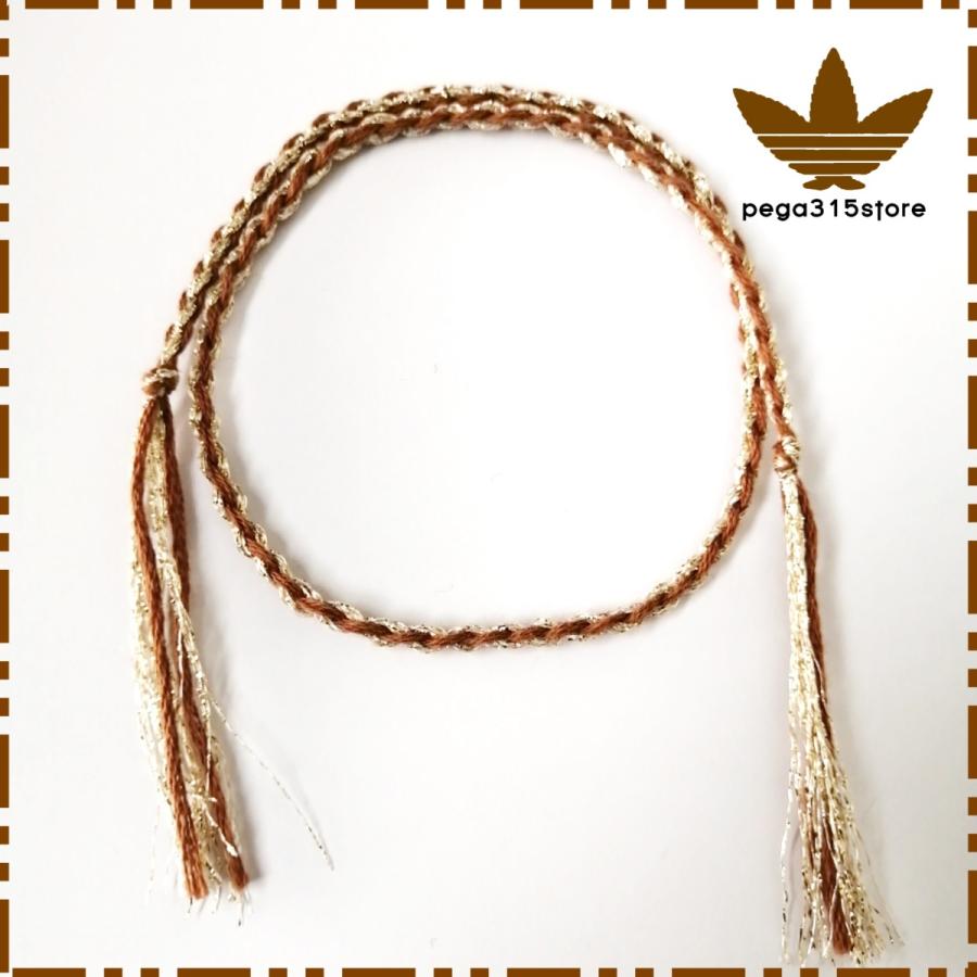 アンクレット ミサンガ 3本ライン 2本セット メンズ ブラウン