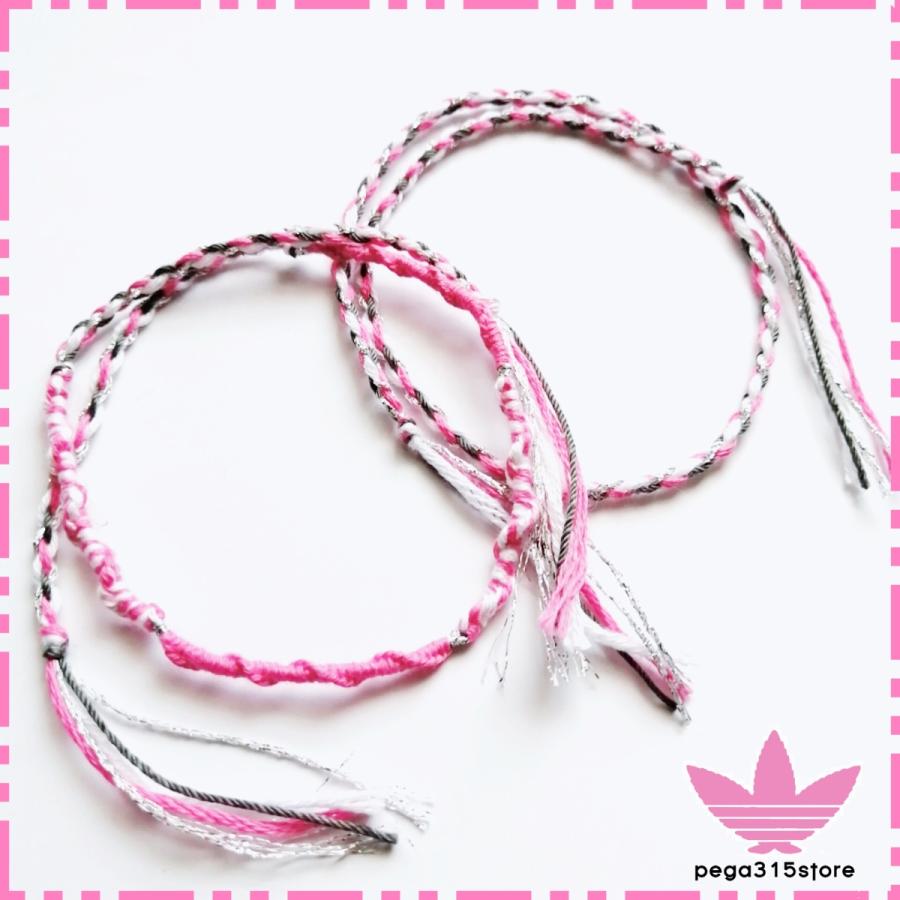 セットアップ 送料無料 アンクレット ミサンガ Mixツイード バイカラー ピンクpink Anklet302