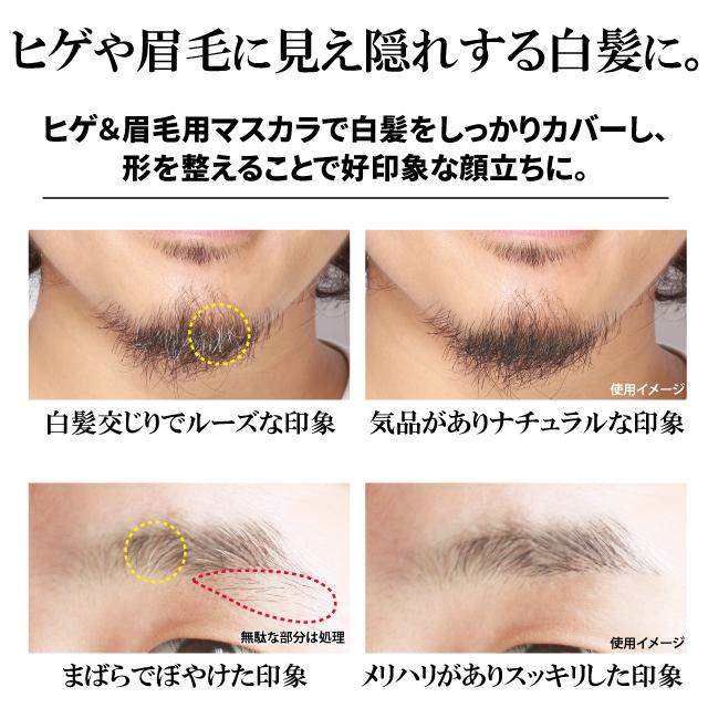 メンズ ポイント 白髪隠し BRO.FOR MEN Quick Mascara 6g クイックマスカラ マスカラタイプ ヒゲ 眉毛 白髪 まゆ 眉 黒染め シェモア 送料無料｜pegasus11｜02