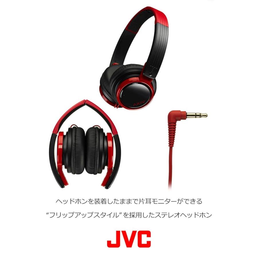 JVC HA-S200-BP 密閉型ヘッドホン 折りたたみ式 DJユースモデル