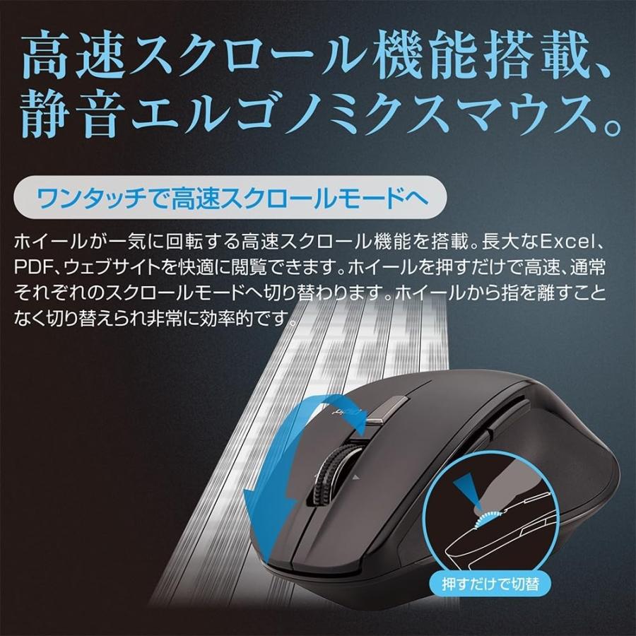 神速 ナカバヤシ Digio2 MUS-BKF165NBK(Nブラック) 高速スクロール