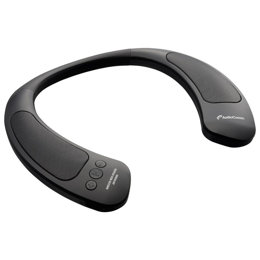 新品　未使用　aucliocomm ASP-W1000N-K AudioComm オーム電機 ワイヤレスネックスピーカー ブラック [品番]03