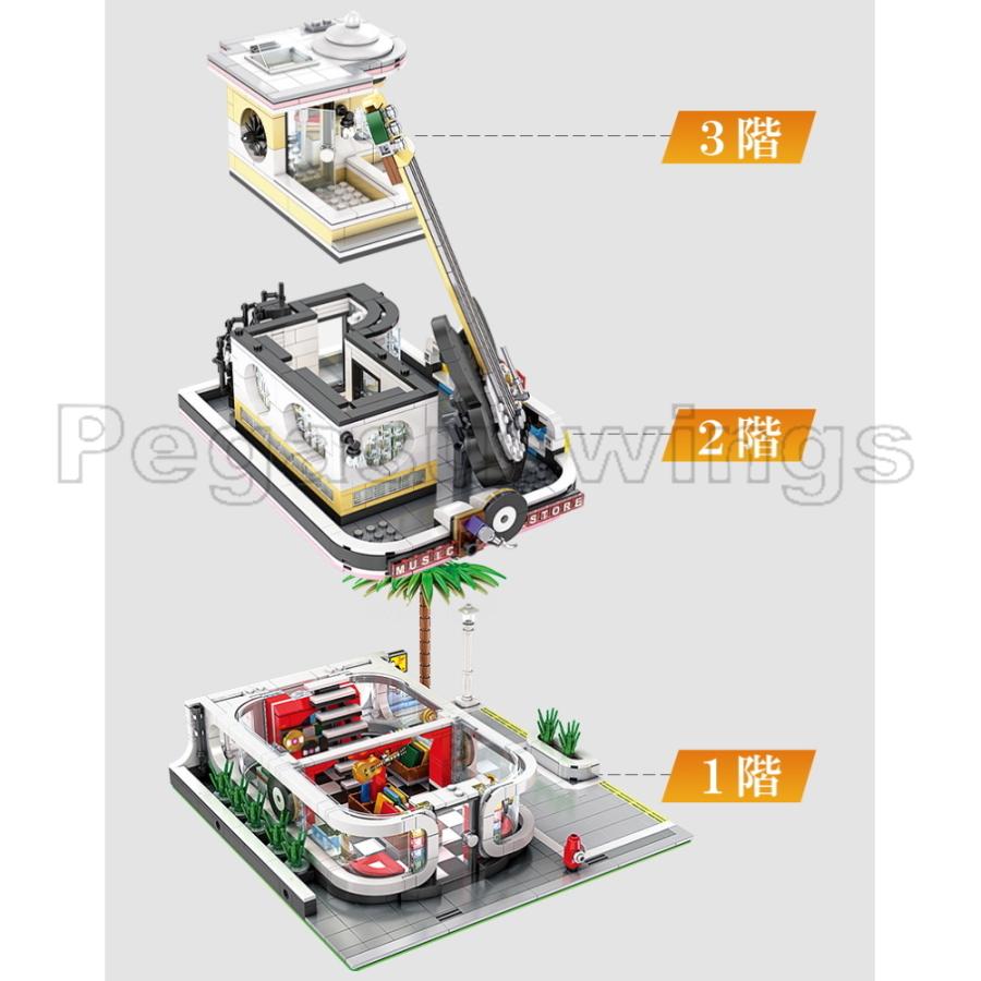 国内発送　レゴ互換　ブロック　クリエイター　ギターショップ　ライトブロック付き　2168pcs　MouldKing社製　ピース欠品保証　外箱あり　国内在庫_2