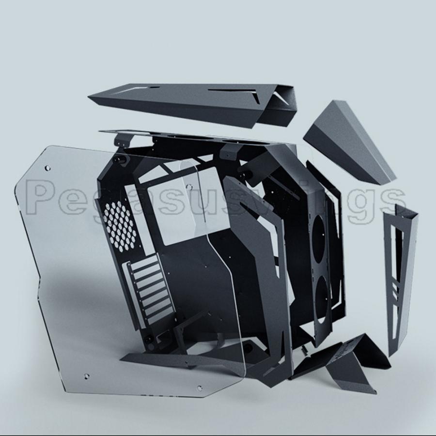 PCケース ゲーミングケース セミオープンケース LEKRS社製 リザード