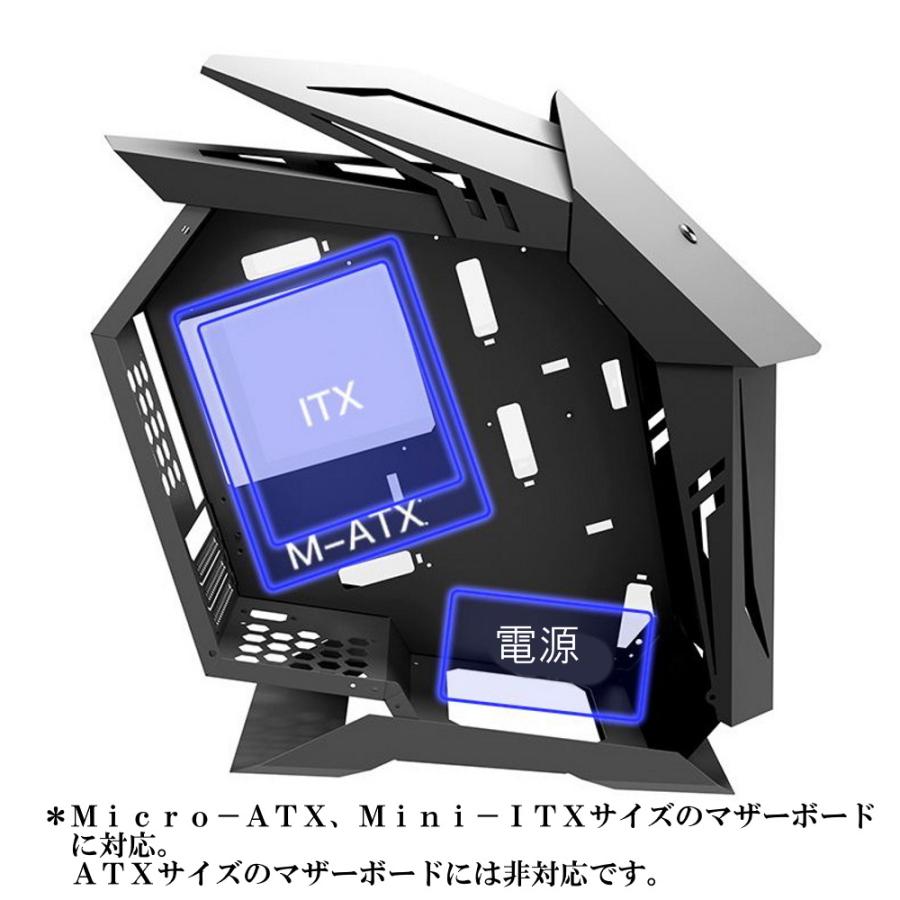 ブラックATXケース、マザーボード、電源、CPUセット Amazon.co.jp: オープンコンピュータケース、双方向サーバーE-ATX