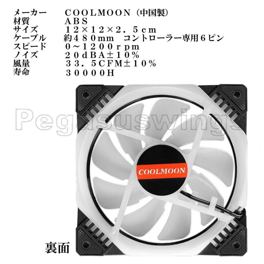 PCファン ゲーミング ケースファン ブラックフレーム 120mm