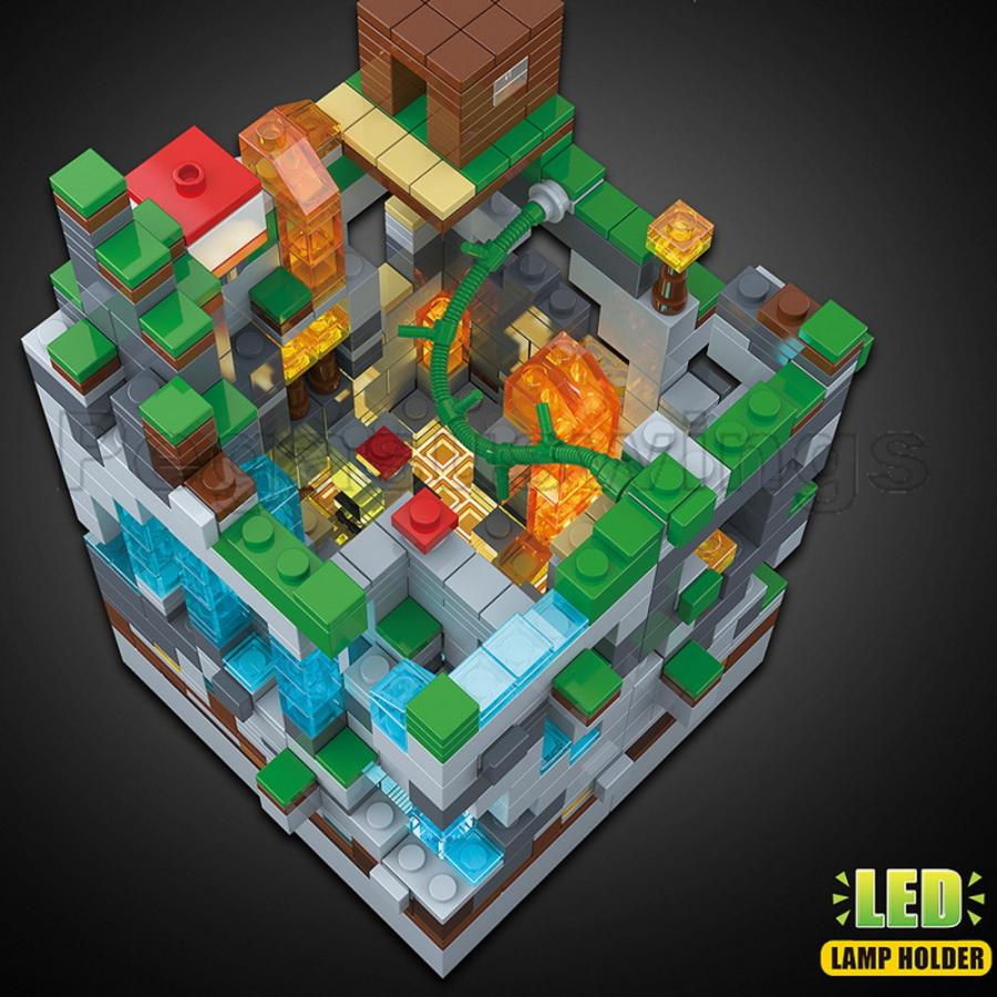 Amazon.co.jp: マインクラフト ブロック 洞窟の小屋 積み木 子供