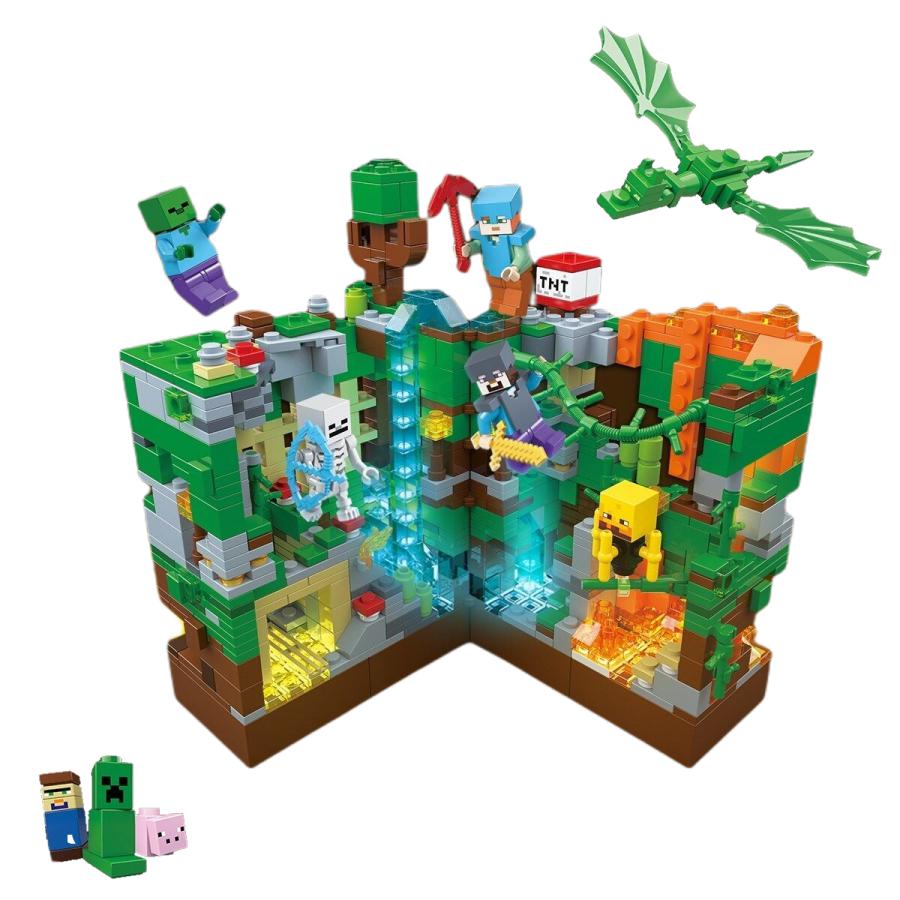 マインクラフト　 フルコンプ 国内発送 レゴ 互換 ブロック マインクラフト 森林洞窟 866