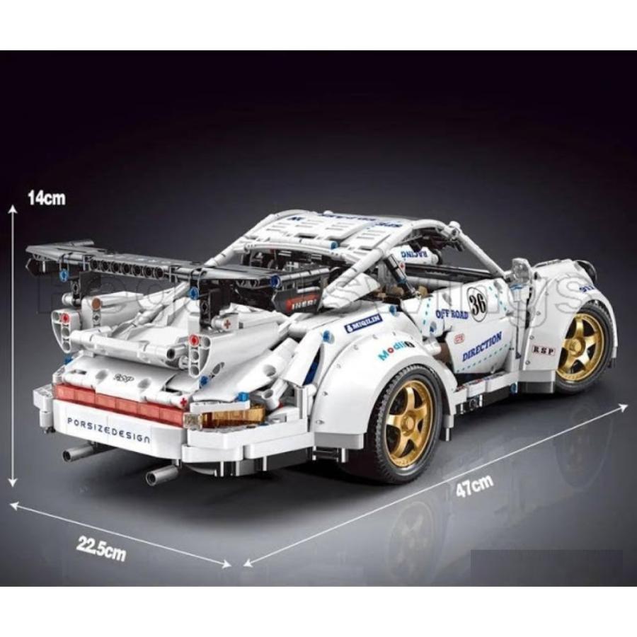国内発送 レゴ互換 ブロック テクニック ポルシェ911 ホワイト
