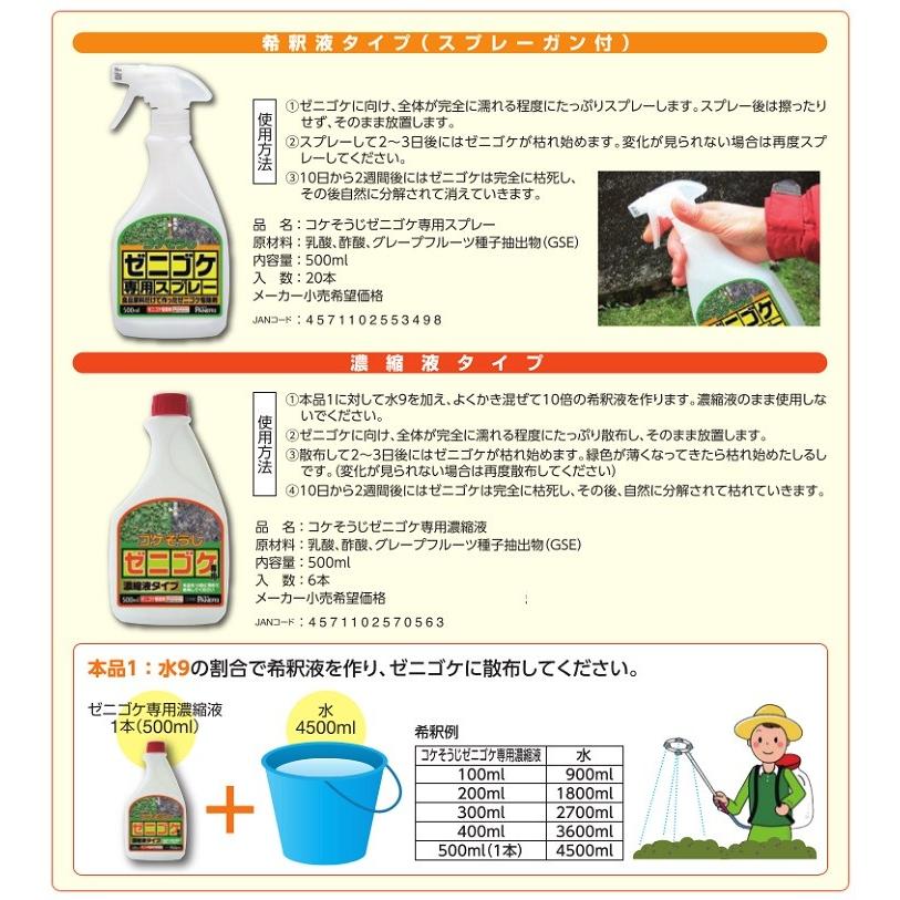 コケそうじ　ゼニゴケ専用スプレー　５００ｍｌ パネフリ工業｜pegmarket｜03