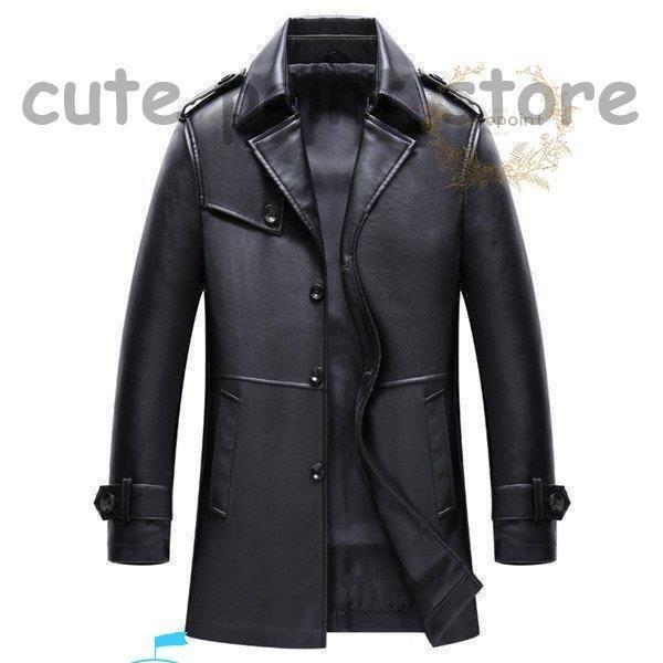 本物の 大きいサイズ ロング丈 コート メンズ 革ジャン レザージャケット トレンチコート 皮ジャン ゆったり 防寒 秋冬 体型カバー アウター おしゃれ 革ジャン レザージャケット サイズ Xl Demolition Training