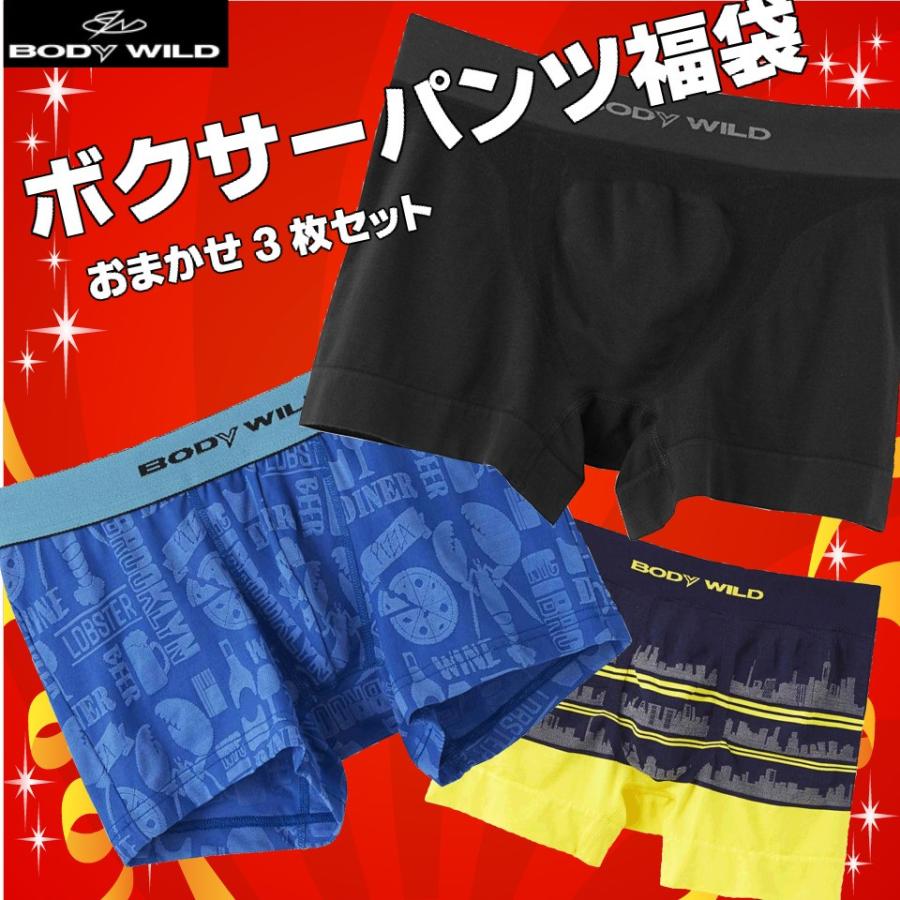 福袋 おまかせ3枚セット 無地多め Body Wild ボディワイルド ボクサーパンツ 前とじ ３枚セット グンゼ ボクサーブリーフ 紳士 メール便 送料無料 Peiv 1250 Peiv 通販 Yahoo ショッピング