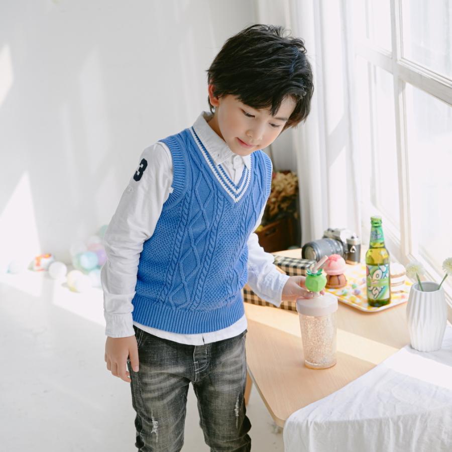 ニット ベスト 子供服 キッズ チョッキ 女の子 男の子 入学入園式 卒園