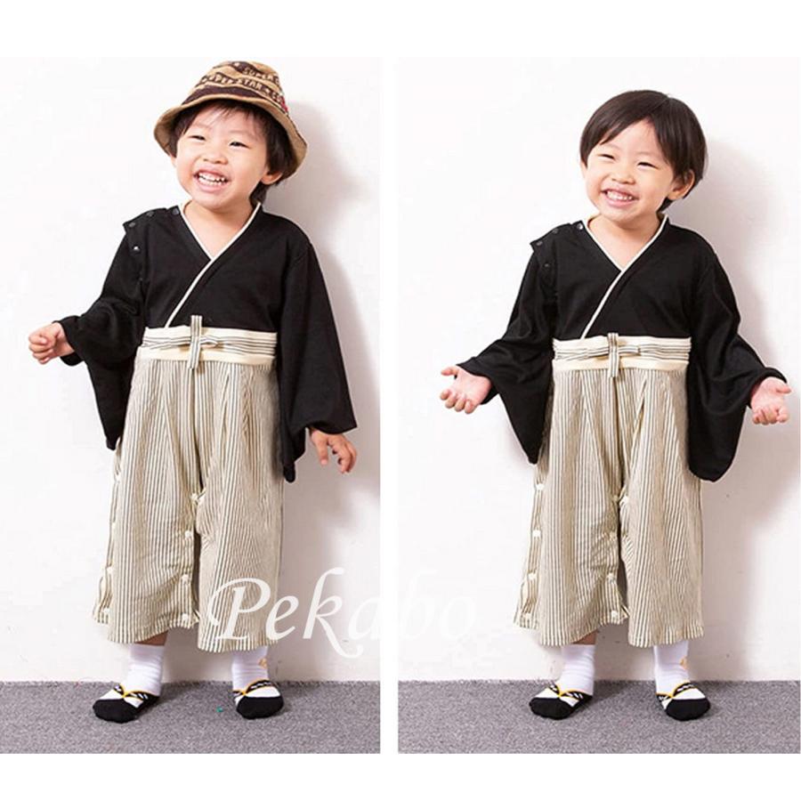 袴ロンパース 男の子 ベビー服 初節句 七五三 キッズ お宮参り 春 夏
