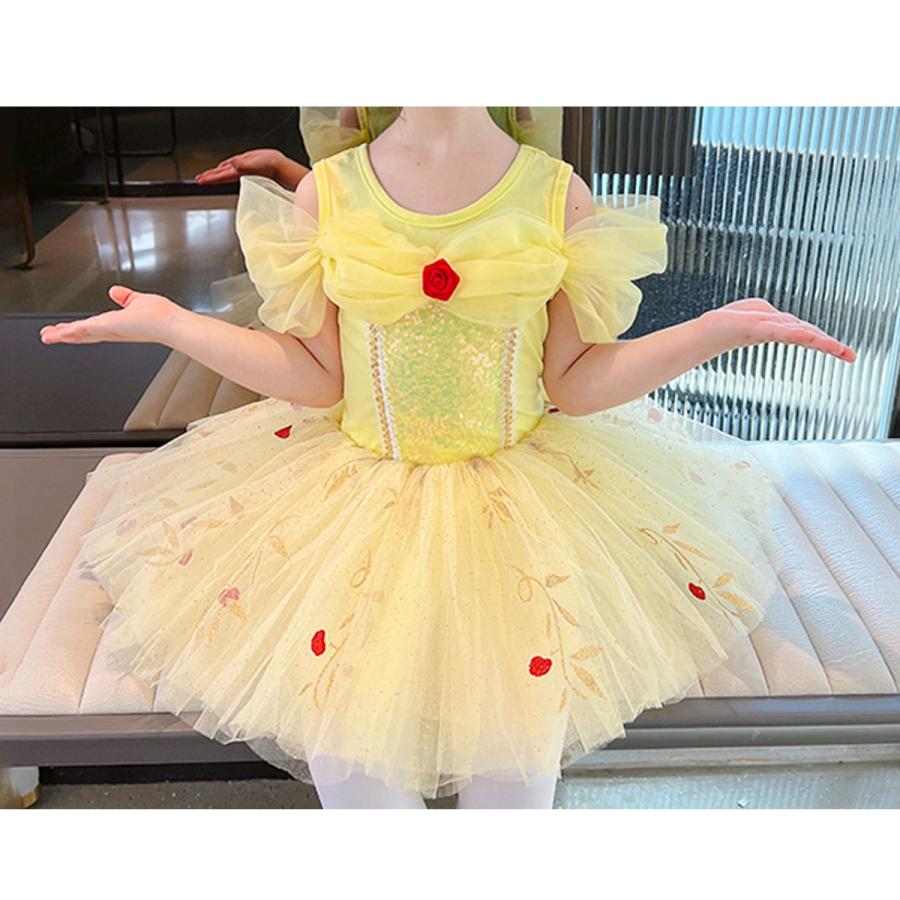 女の子 バレエ レオタード ワンピース プリンセス 子供用 体操 キッズ