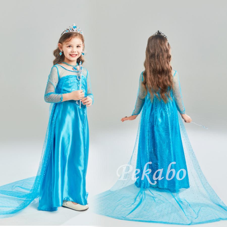 アナと雪の女王 - アナ雪 精霊エルサ コスプレ キッズドレス