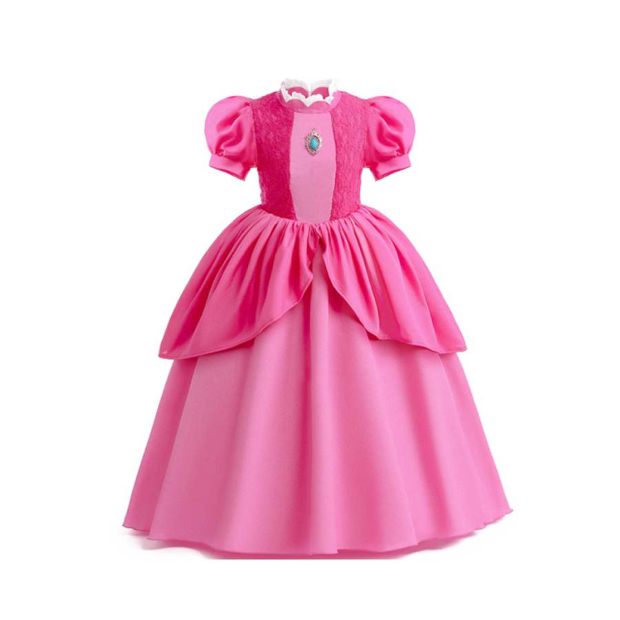 子供 ピーチ姫 プリンセス ドレス お姫様 ハロウィン コスプレ