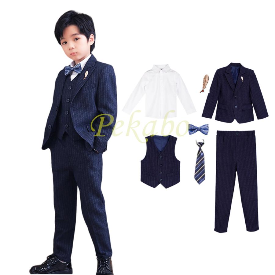 【サッカー日本代表モデル✨】美品✨キッズ 卒服　フォーマルスーツ 140 上下 サッカー日本代表モデル✨】美品✨キッズ 卒服 フォーマルスーツ 140