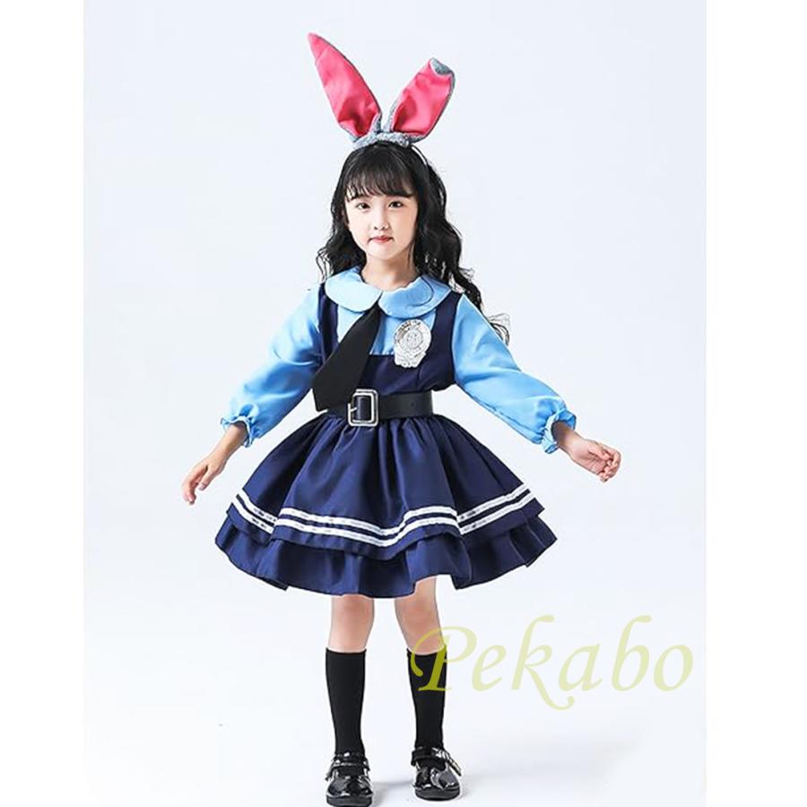 女の子 ウサギ 警察官 ポリス キツネ詐欺師 コスプレ 子供用