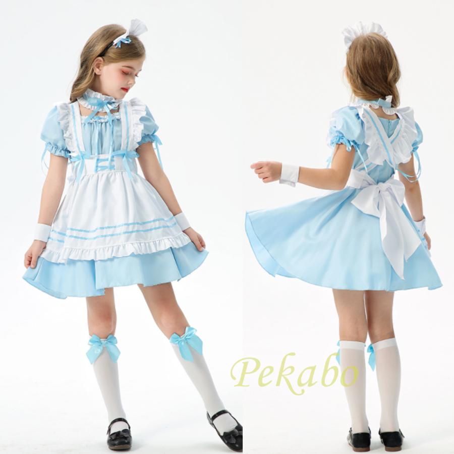 女の子 メイド服 子供 ワンピース ハロウィン コスプレ