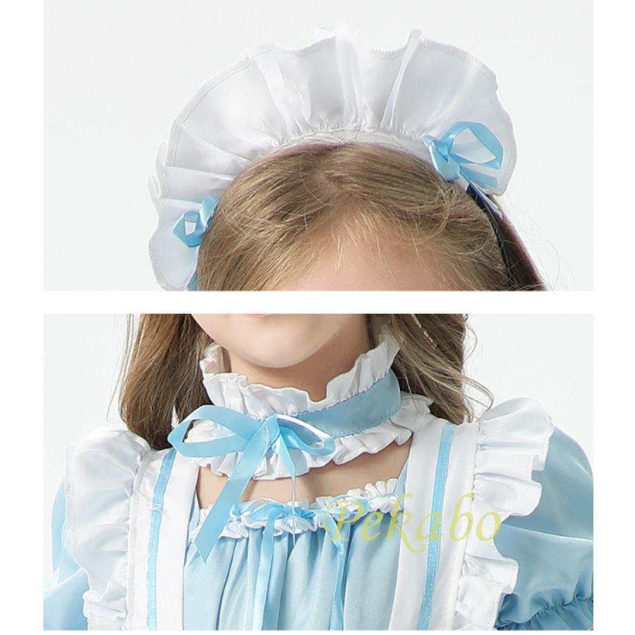 超可愛い❤ハロウィンメイド風ミニワンピース プリンセスコスプレ 女の子 メイド服 子供 ワンピース ハロウィン コスプレ