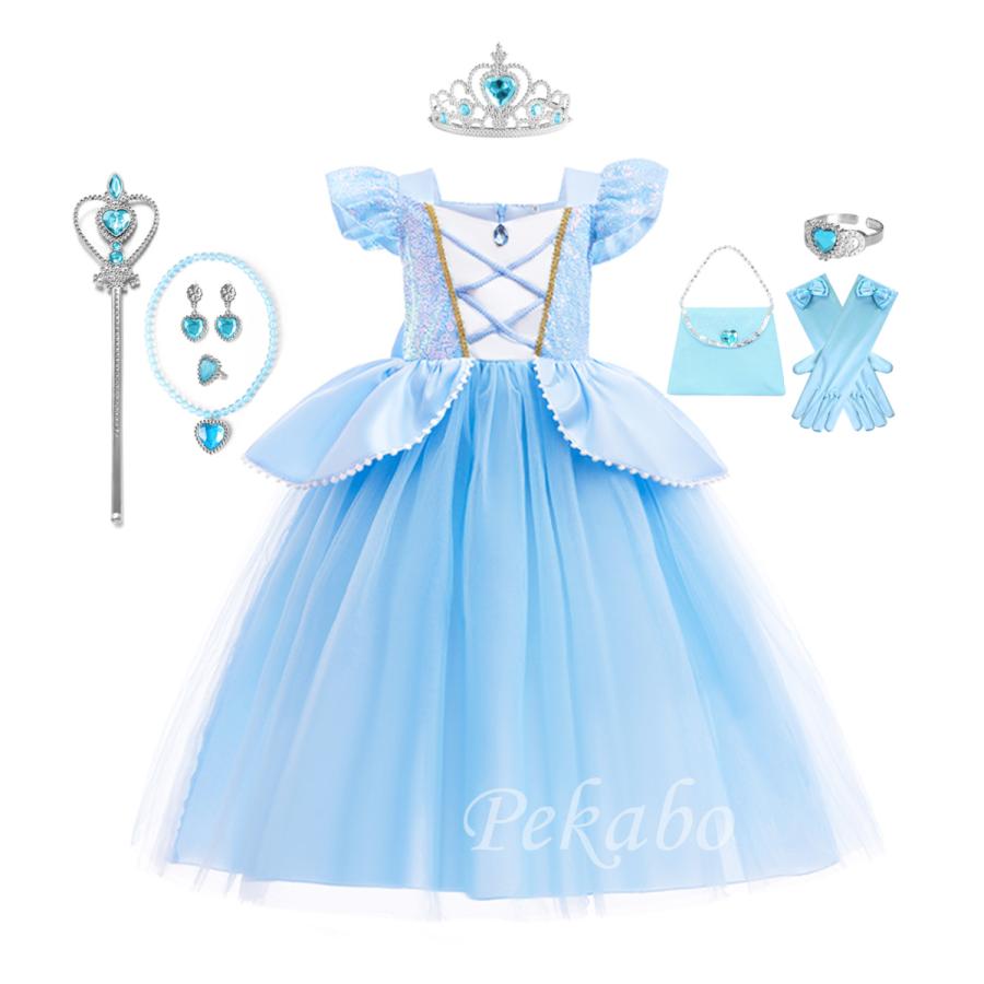 子供 プリンセス ドレス エルサ風 ラプンツェル アナ雪 ハロウィン