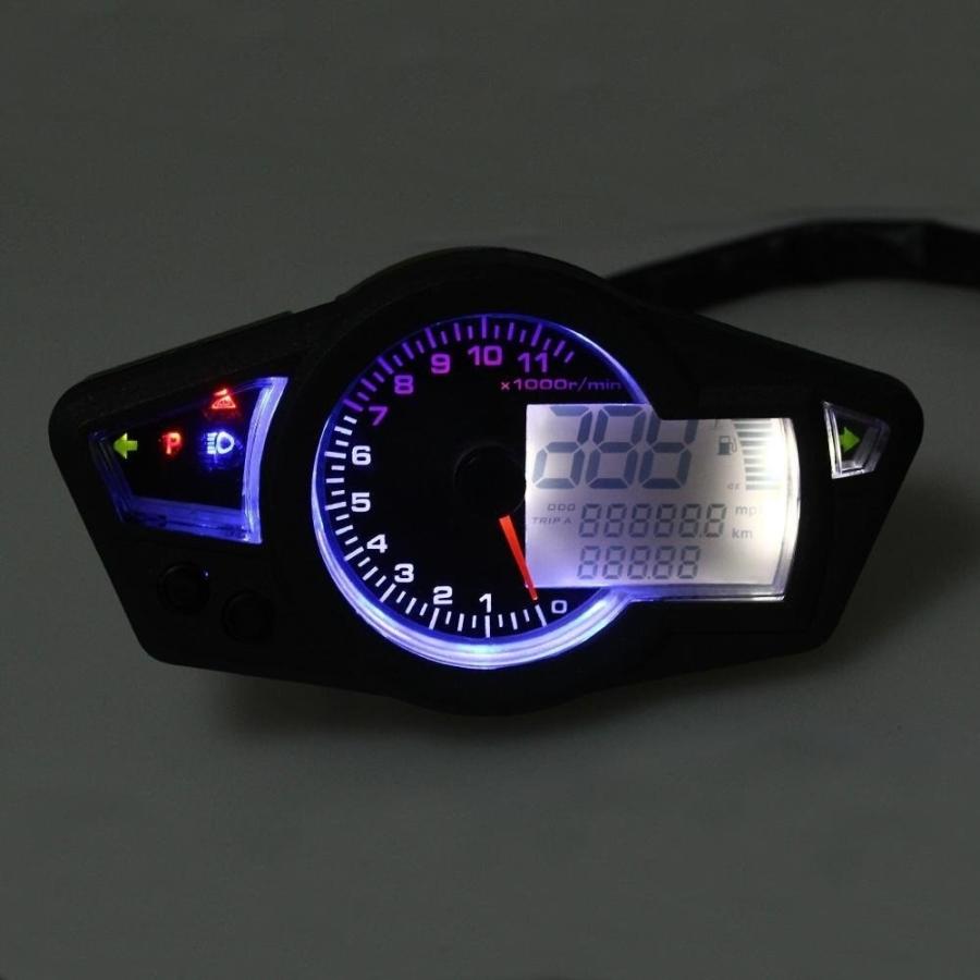 マルチメーター バイク汎用 モーターサイクル LCD スピードメーター デジタル走行距離計 タコメーター 2_4シリンダー  :Axx1435:ペコーマート - 通販 - Yahoo!ショッピング