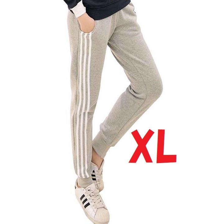 XLサイズ レディース サイドラインパンツ グレー 女性 ジョガー XLサイズ レディース サイドラインパンツ グレー 女性 ジョガー