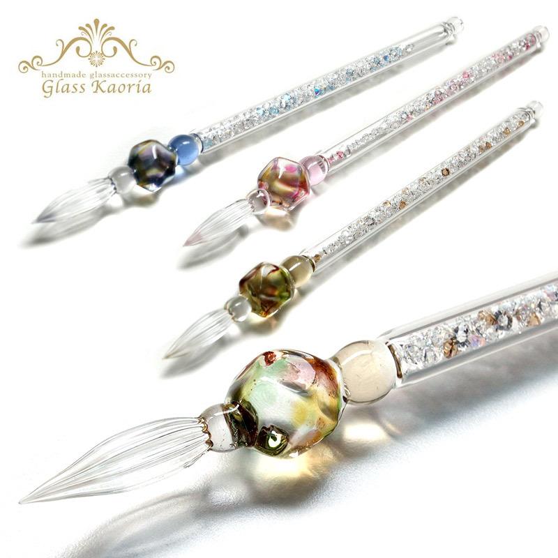 glasskaoria】グラスカオリア ガラスペン ジュエル ラインストーン