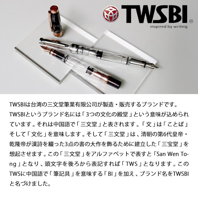 【特別生産品】【正規販売】TWSBI ツイスビー エコT ロイヤルジェイド with ミッドナイトブルーインク 万年筆 ローズゴールド グリーン 吸入式 数量限定 透明｜pellepenna｜02