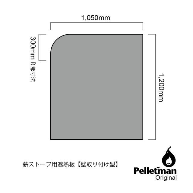 壁付けヒートシールド（遮熱板） ブラック マーク無し 向かって左面