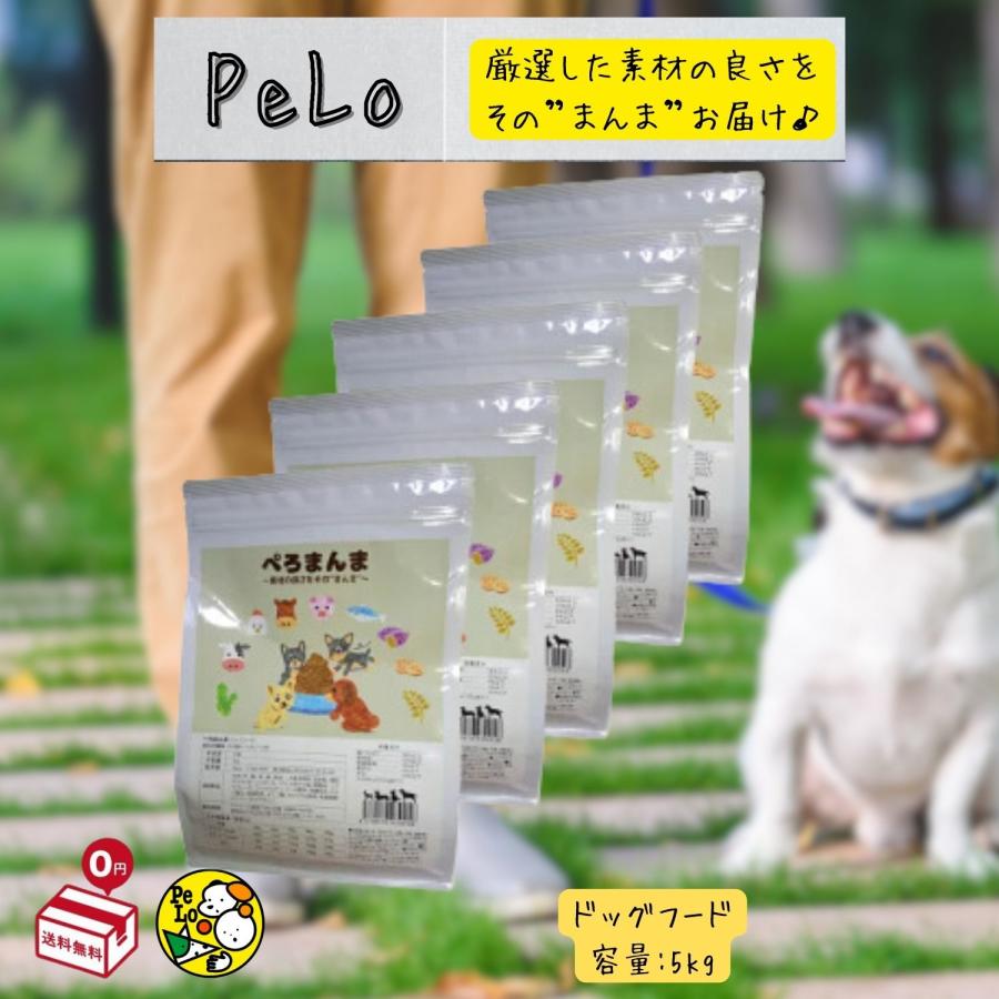 ぺろまんま ドッグフード 全犬種 オールステージ用 無添加 ドライフード 国産 新鮮 子犬 シニア 5kg PeLo | 