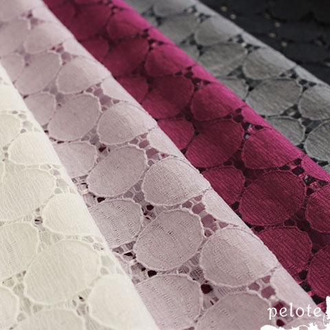 レース 生地 サークル柄ラッセルレースレース マスク ドット刺しゅう