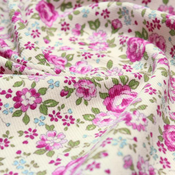 コーデュロイ コールテン 生地 布 シャツコーデュロイ イングリッシュローズ 花柄 洋服地 かわいい 秋冬 ハンドメイド Ck 437 生地とレースのお店プロート 通販 Yahoo ショッピング