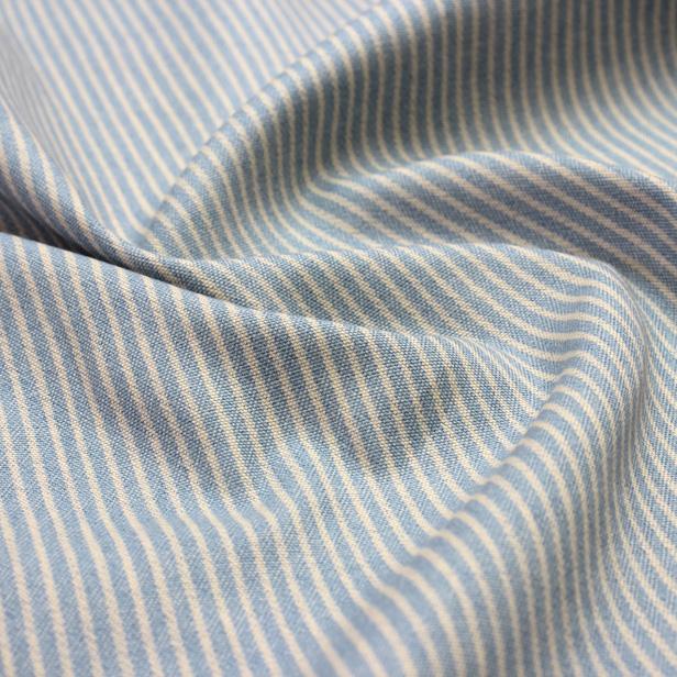 生地 布 コットン オックス デニム風 ヒッコリー ストライプ