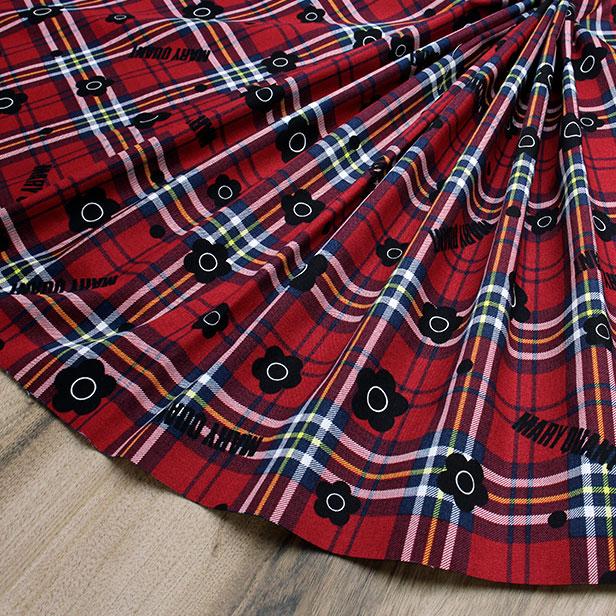 生地 MARY QUANT マリークワント コットン オックス タータンチェック