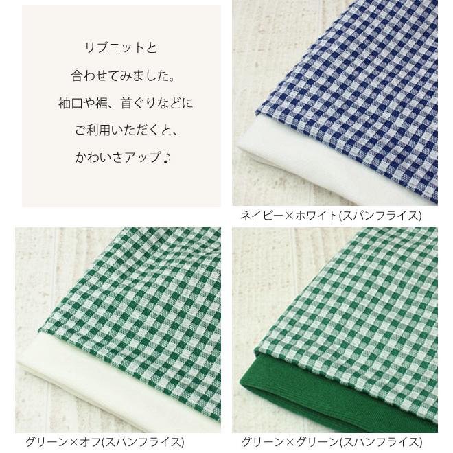 PEARLY GATES クールマックスサッカー ギンガムチェックプリント 夏服や犬服づくりに 吸水速乾 薄手 ニット 生地 クールマックス