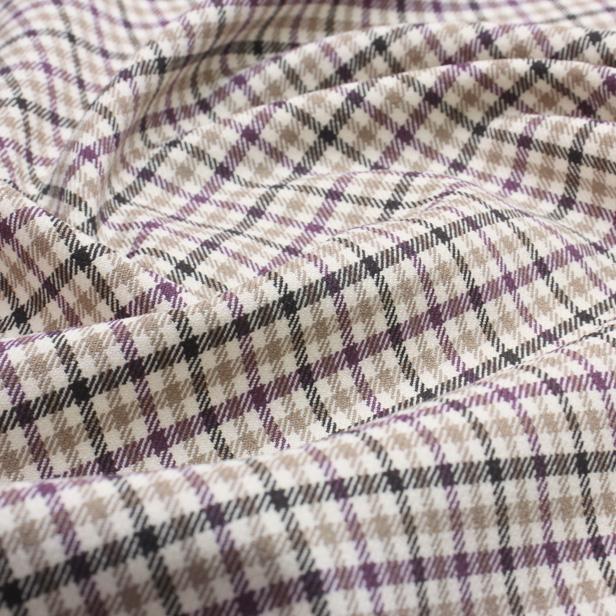 生地 布 ソフトサーモ 裏起毛 ストレッチ ガンクラブ チェック 138cm幅