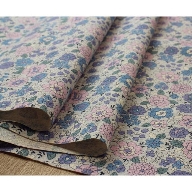 handmade YUWA 綿麻 花柄生地 パッチワークスカート free イタリア製花