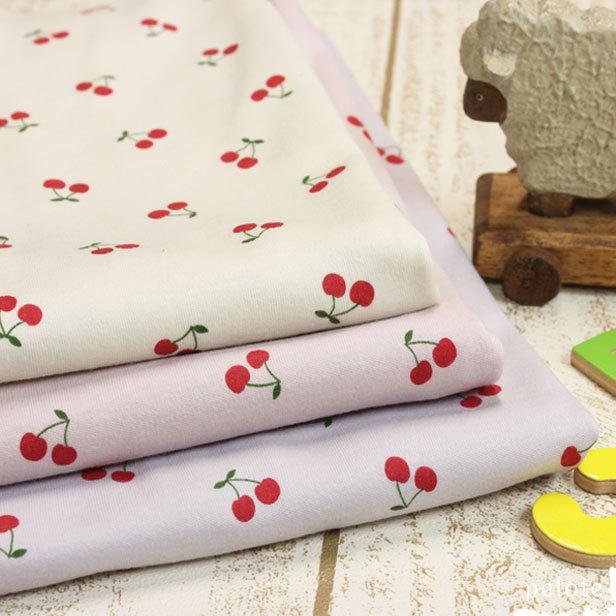 ニット 生地 綿 スムースニット さくらんぼ チェリー かわいい 子供服 ベビーグッズ 犬服 ハンドメイド メール便2円 1 5mまで Tk 359 生地とレースのお店プロート 通販 Yahoo ショッピング