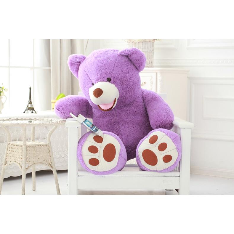 送料無料 デデイベア クマ 大きい くま ぬいぐるみ コストコ 動物縫いぐるみ 抱き枕 ふわふわ 可愛い 熊 パープル130ｃｍ Kuma1121 130 ペルチェ 通販 Yahoo ショッピング