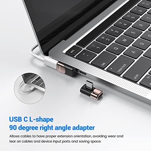 MOGOOD USB C直角USB Cエクスパンダ直角USB CアダプタUSB Type C Thunderboltエクスパンダは、蒸気甲板部品、MacBook Pro、iPad Pro、タブレット、携｜peme｜05