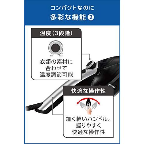 ティファール パワフルスチーム 衣類スチーマー 「トゥイニー ジェットスチーム ノワール」 立ち上がり約45秒 スチームアイロン ブラック DV9001J0｜peme｜06